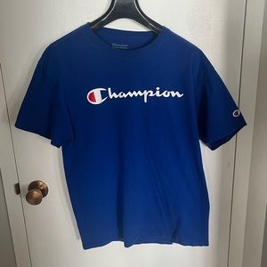 Authentic Champion tee shirt. Size large. Blue